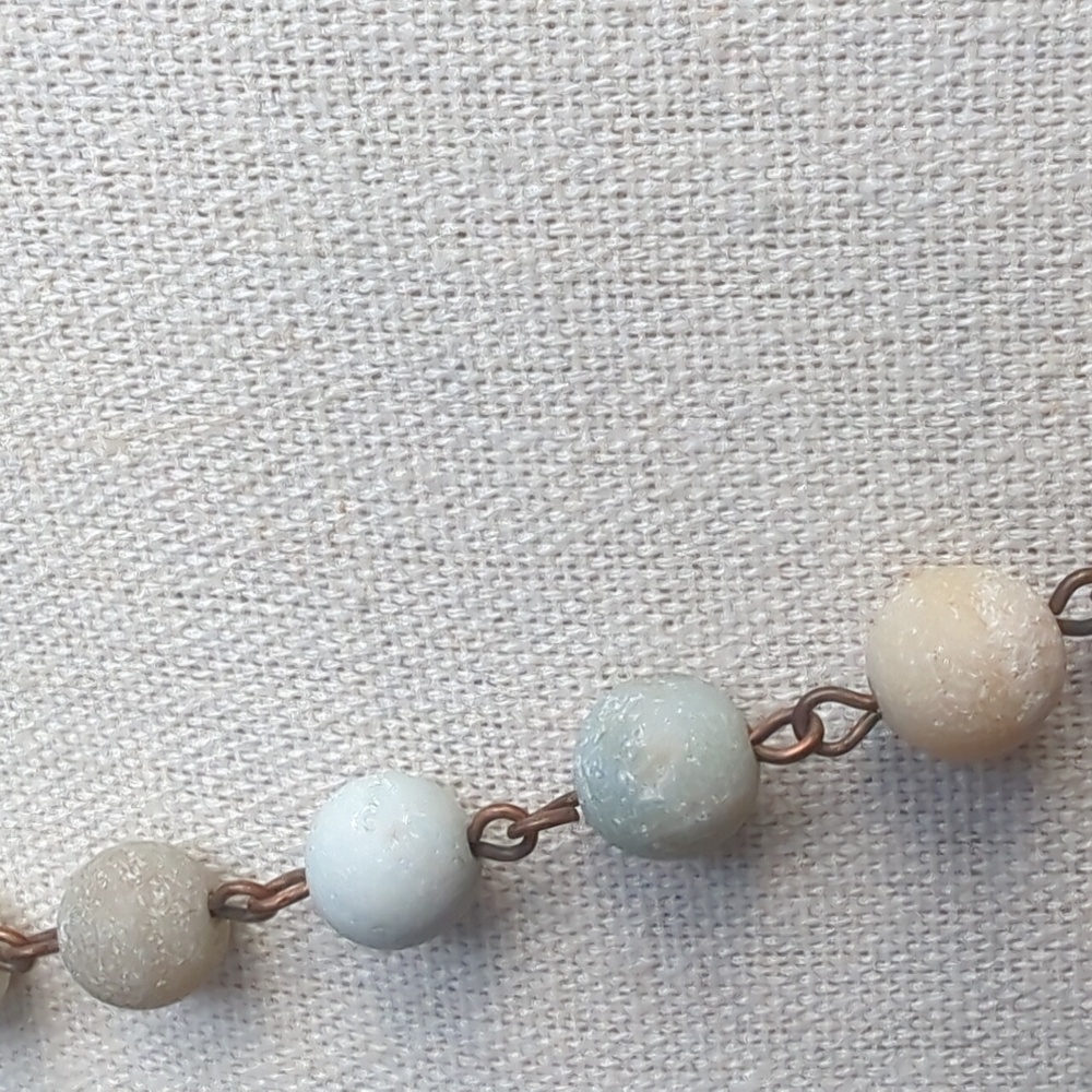 Amazonite Stone Pullover Necklace 32" - image 5